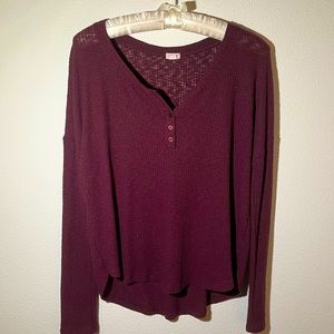 Garage Knit Top with Button Detail